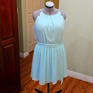 XL like new sea green mint sheer dress Very Pretty IZ Byer